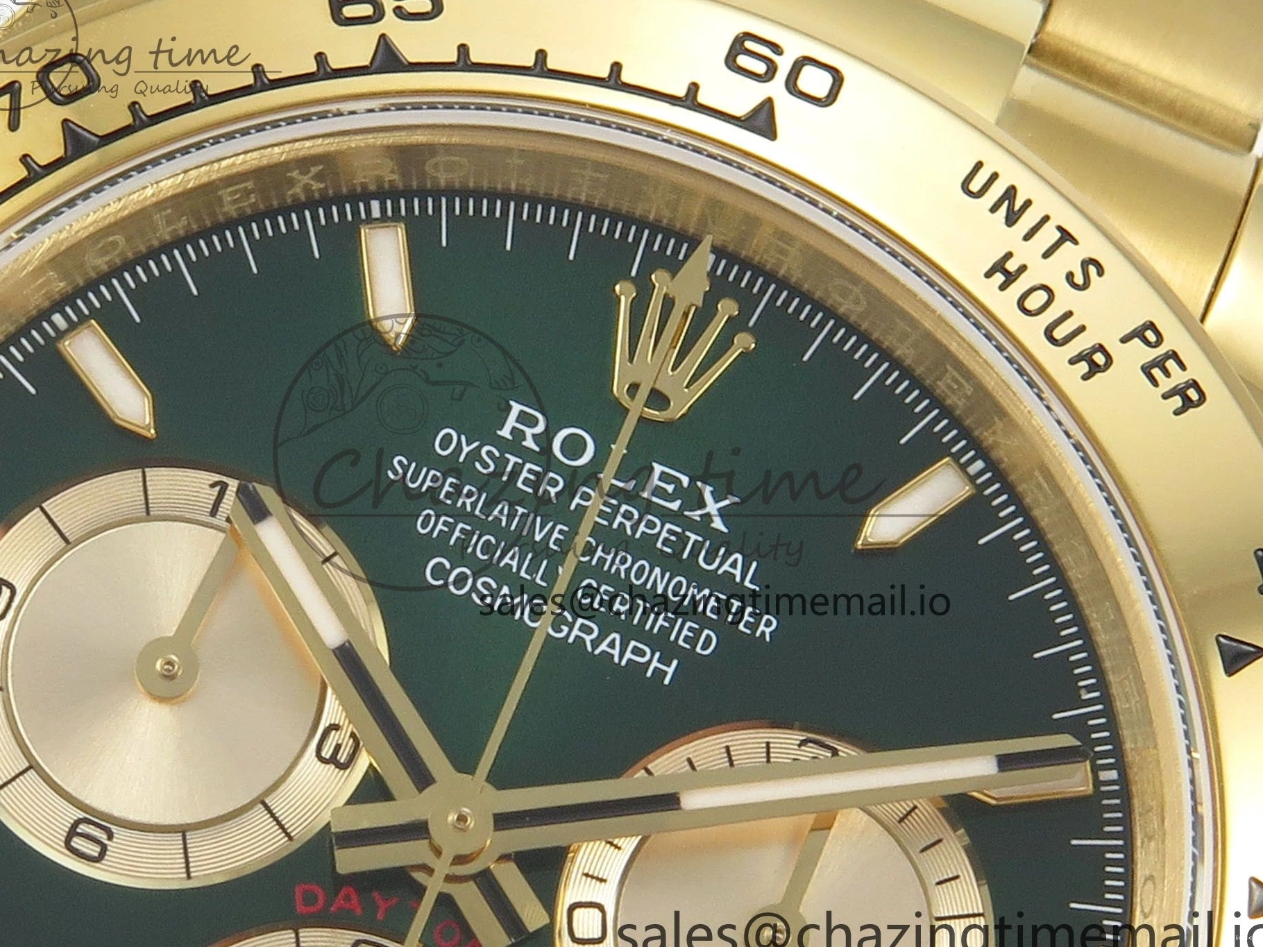 1:1 Edition V6（Gain YG Dial Weight） QF Daytona Best SH4131 Green On 126508 Markers Bracelet Stick 0105